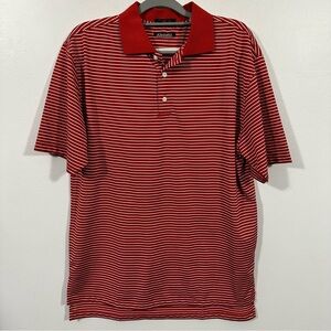 Striped golf polo shirt size large